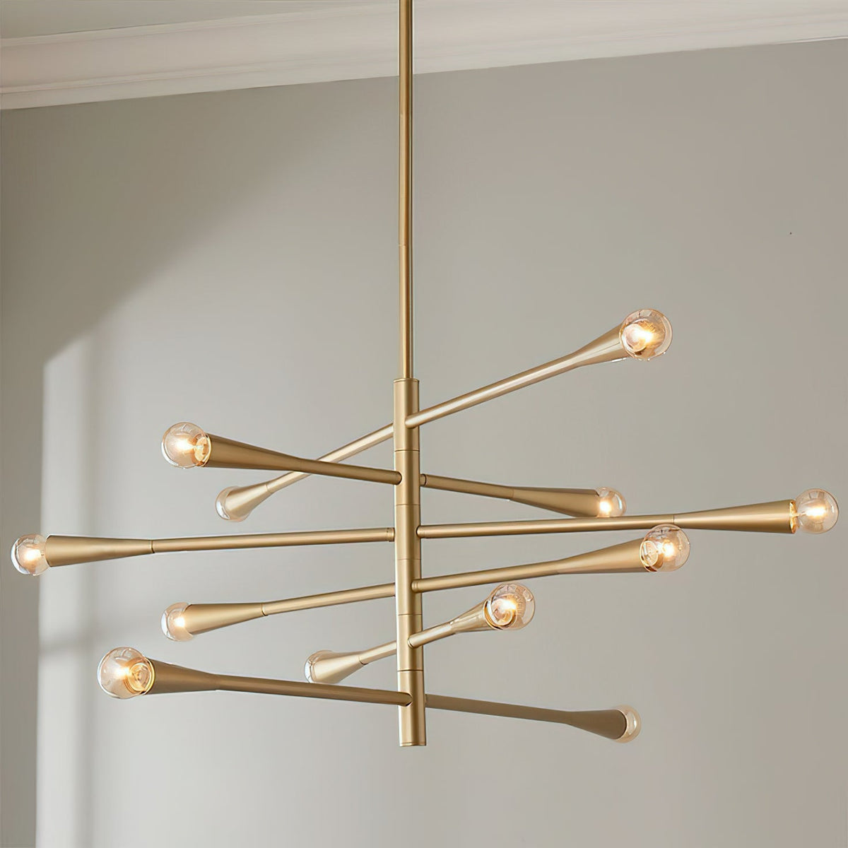 Sifuvyu candelabru modern, minimalist din alamă din metal