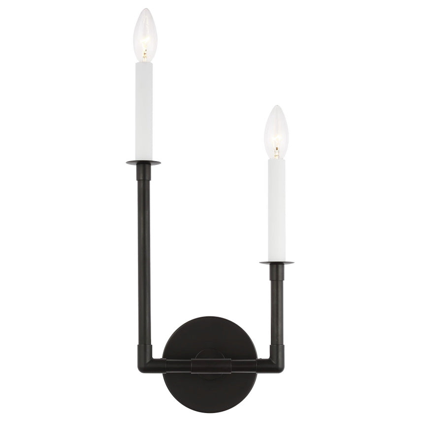Alvuvyh aplică de perete neagră din metal, modernă, minimalistă