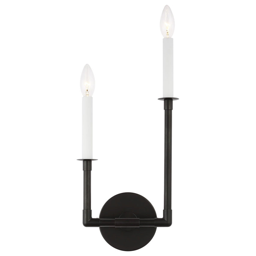 Alvuvyh aplică de perete neagră din metal, modernă, minimalistă