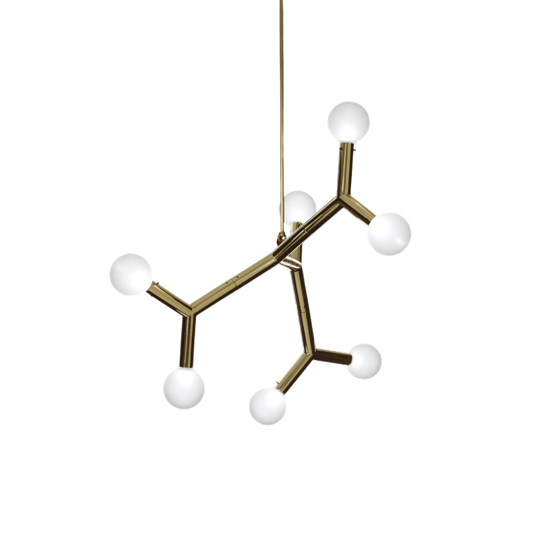 Ulfuvyu candelabru  modern minimalist din sferă de sticlă cu finisaj alamă