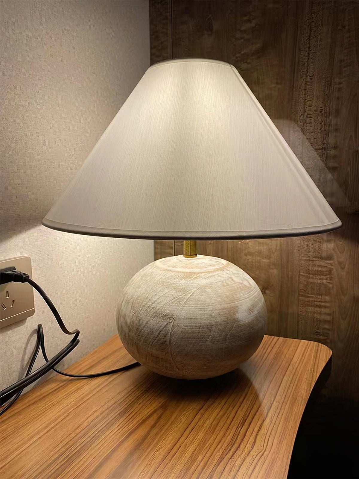 Domino Minimalilst lampă de masă din lemn