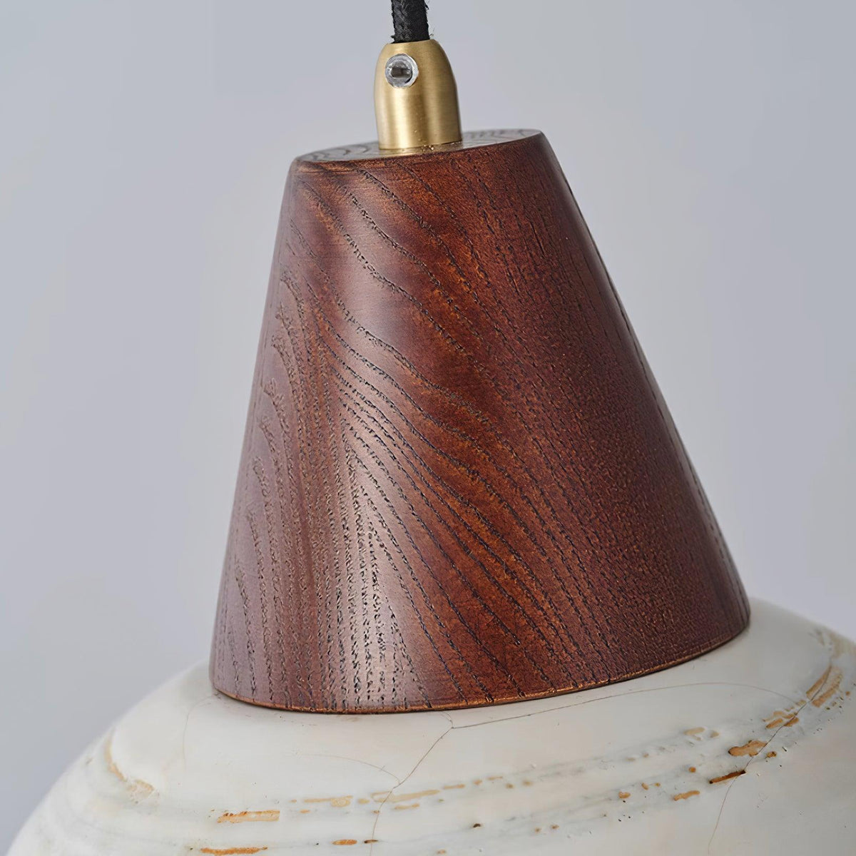 Lampă suspendată cu abajur din ceramică texturat, conic, minimalist nordic