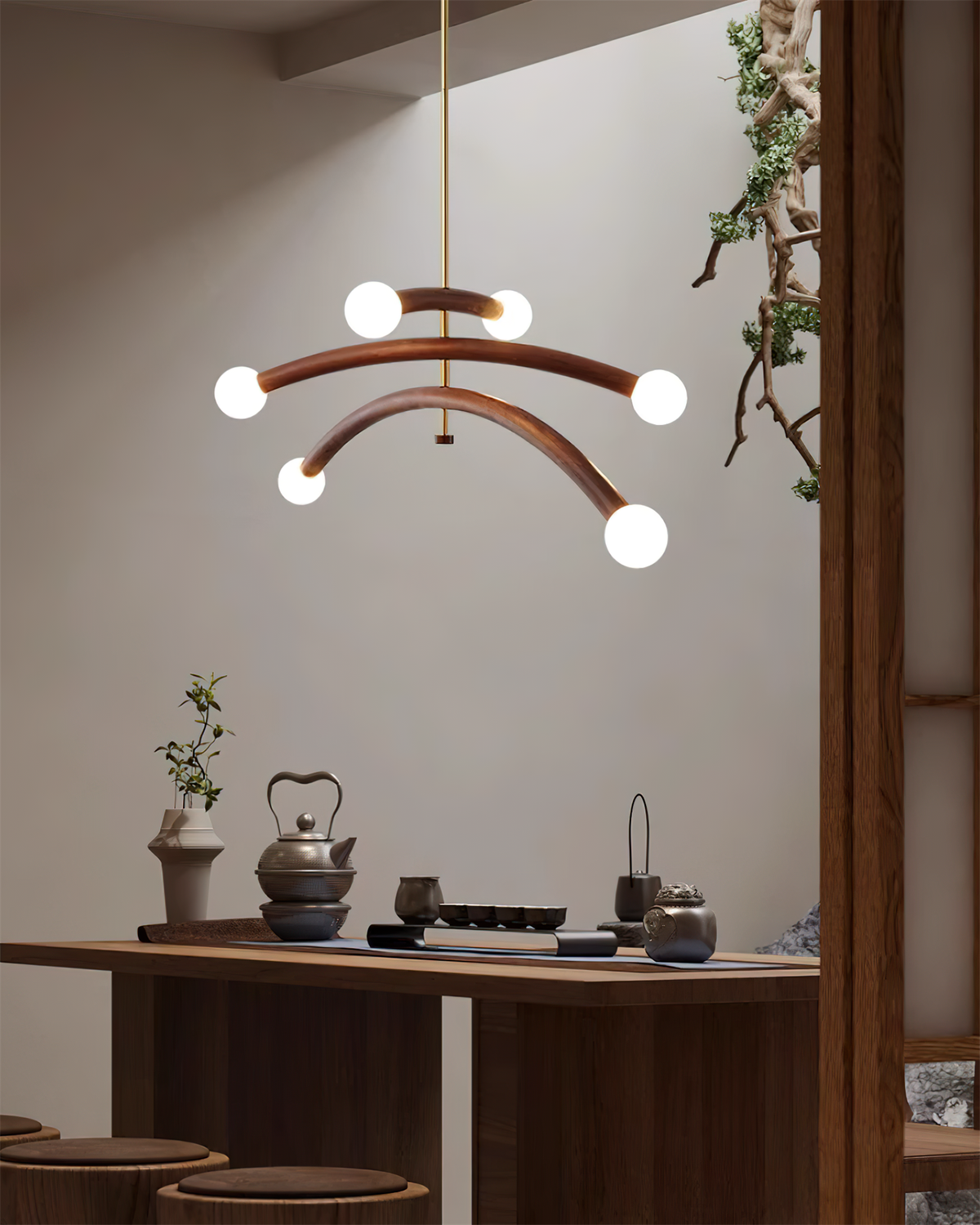 Aurevia candelabru, arcuit, cu glob