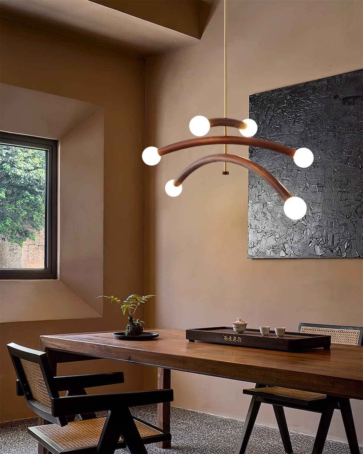 Aurevia candelabru, arcuit, cu glob
