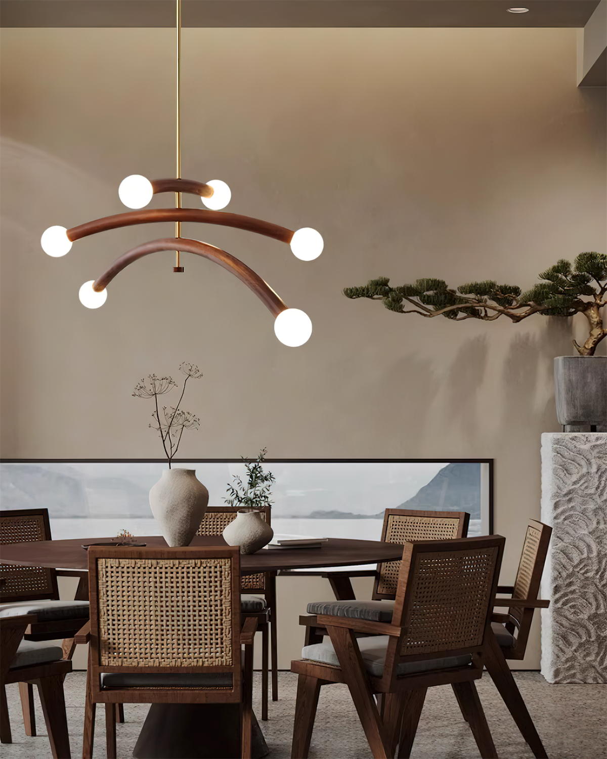 Aurevia candelabru, arcuit, cu glob