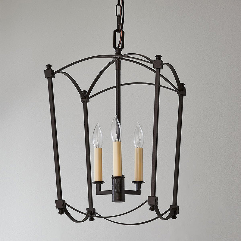 Xenuvyu lampă suspendată neagră din metal, modernă, minimalistă, industrială, în formă de lanternă