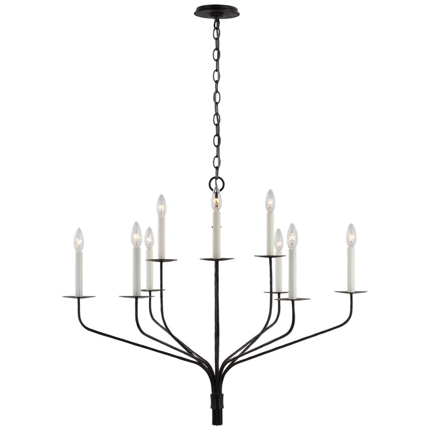 Caeluvyh candelabru negru din metal, vintage, industrial