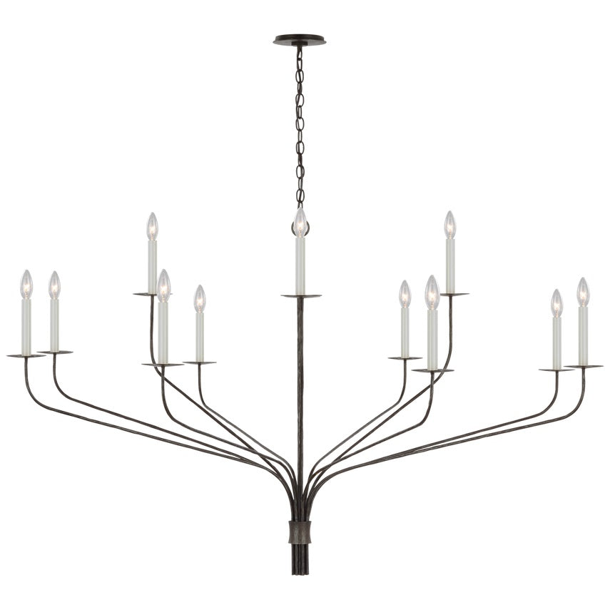 Caeluvyh candelabru negru din metal, vintage, industrial