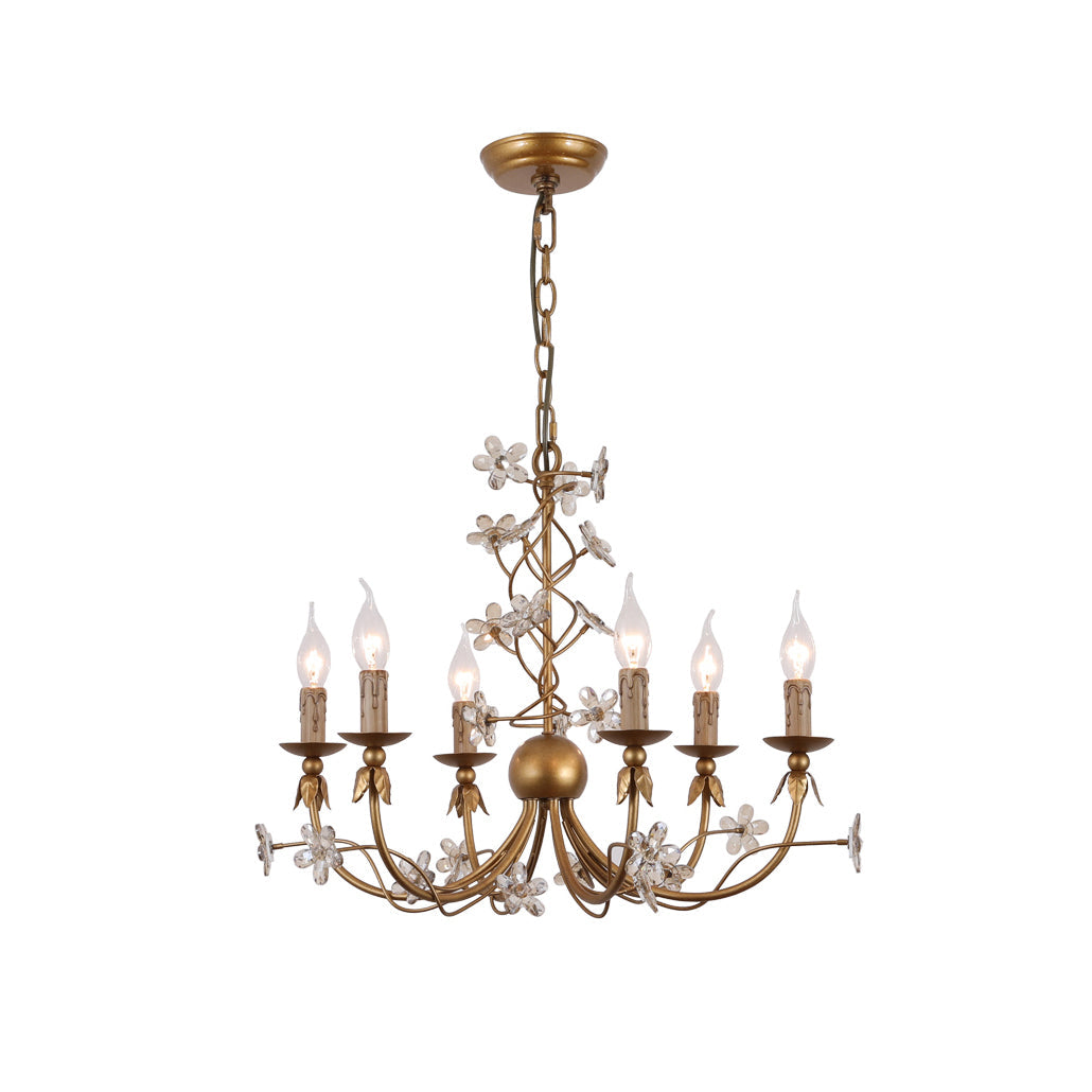 Ornuvyu candelabru transparent din metal și cristal, postmodern, de lux