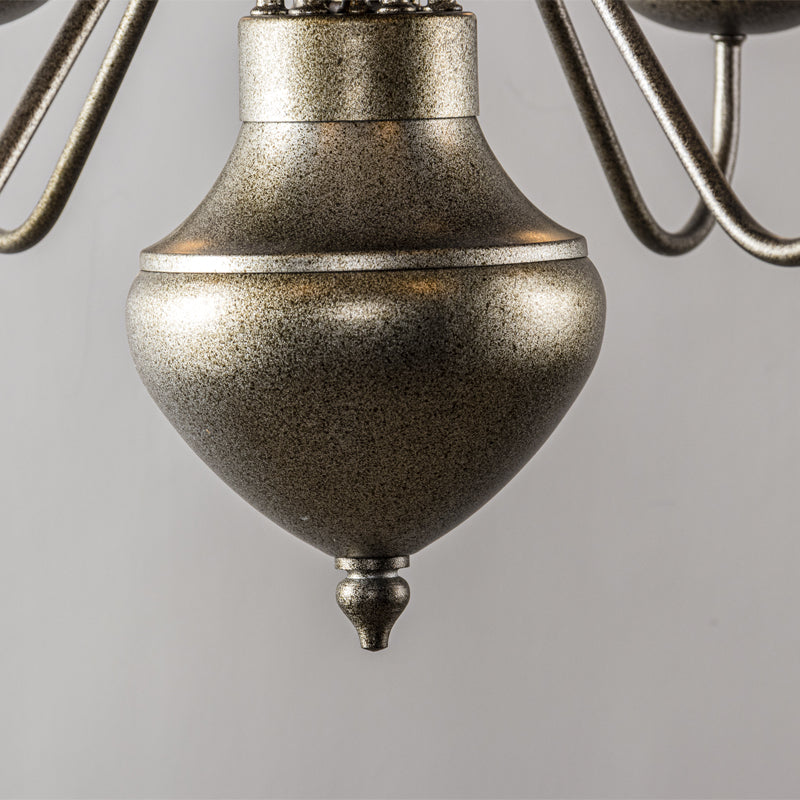 Blikuvyu candelabru din alamă și metal, vintage, industrial