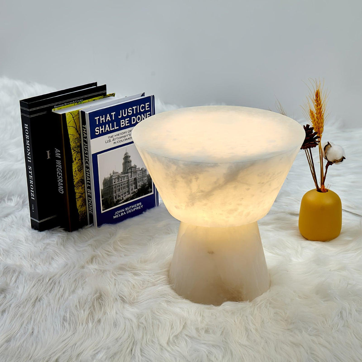 Ane Pedestal lampă de masă din alabastru