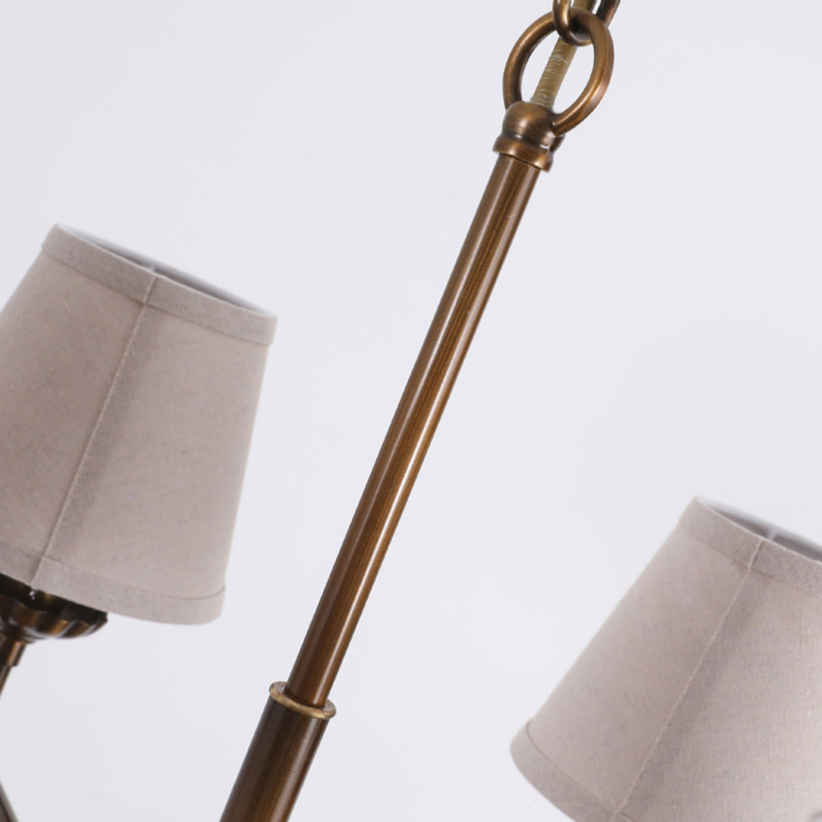 Gloruvyh candelabru din material textil și metal, vintage, industrial