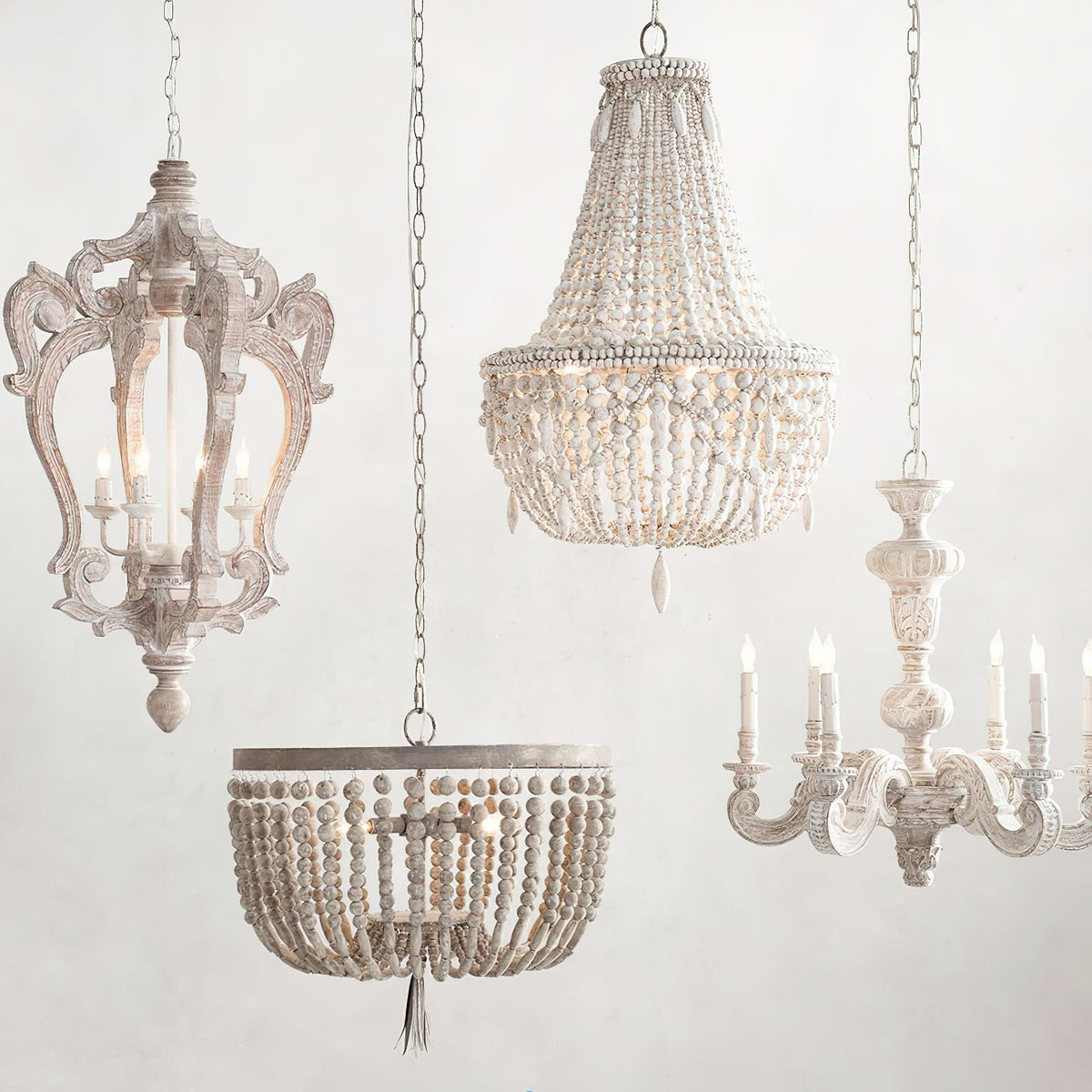 Eirikuvyu candelabru  postmodern lux cu perle metalice și lemn