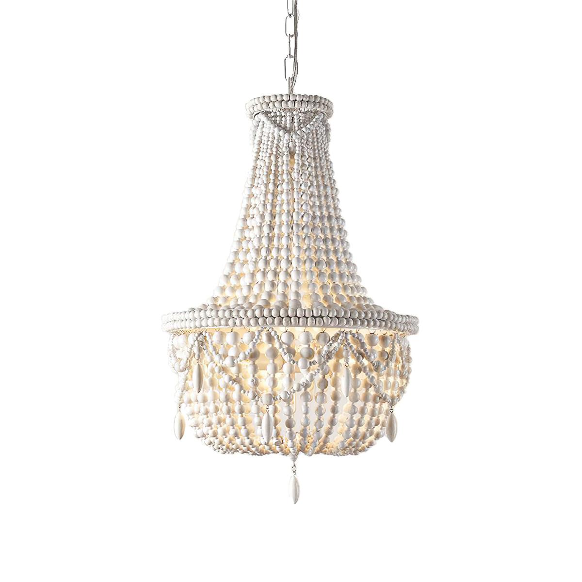 Eirikuvyu candelabru  postmodern lux cu perle metalice și lemn