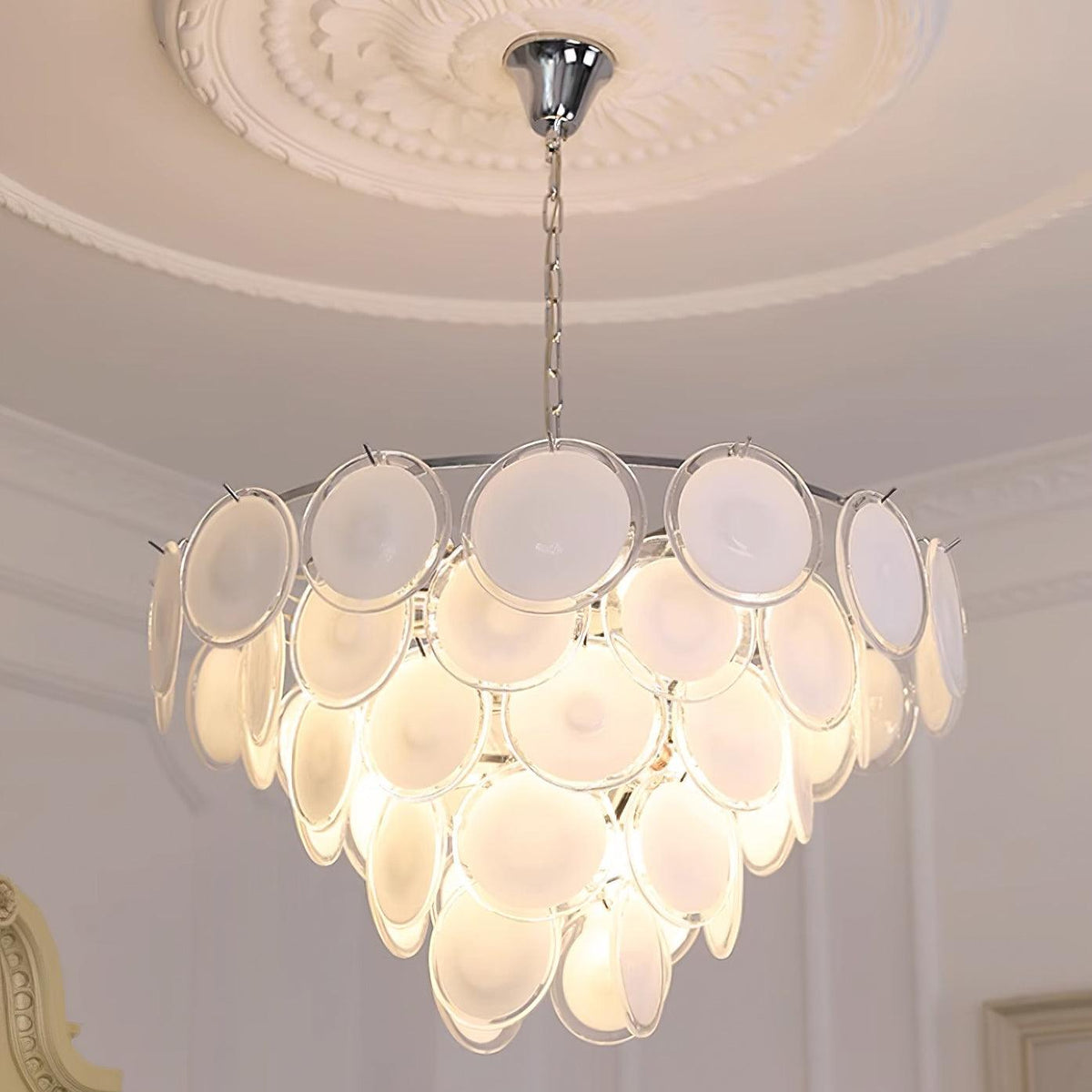 Lumirae candelabru Cascading Frosted sticlă Discs