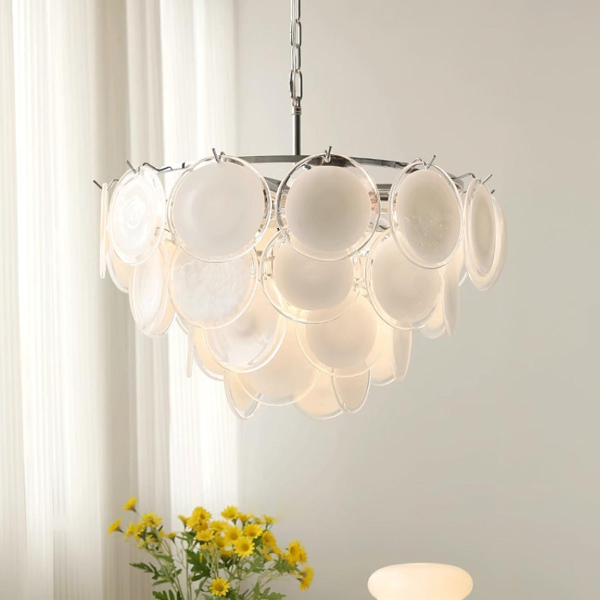 Lumirae candelabru Cascading Frosted sticlă Discs