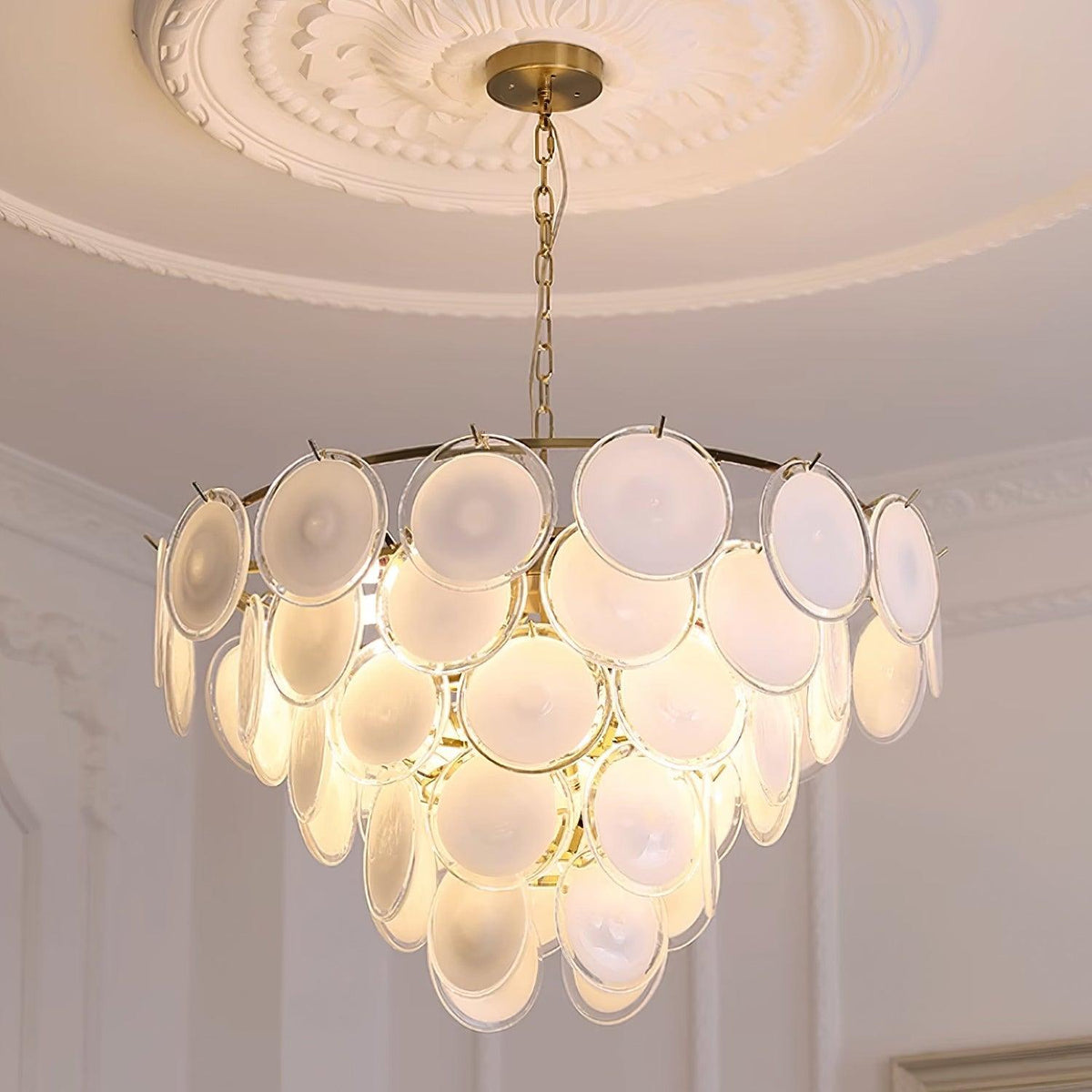 Lumirae candelabru Cascading Frosted sticlă Discs