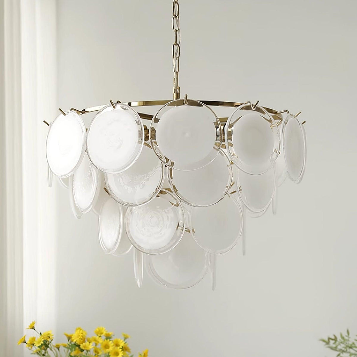 Lumirae candelabru Cascading Frosted sticlă Discs