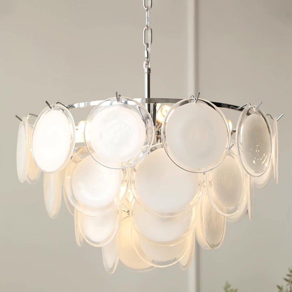 Lumirae candelabru Cascading Frosted sticlă Discs