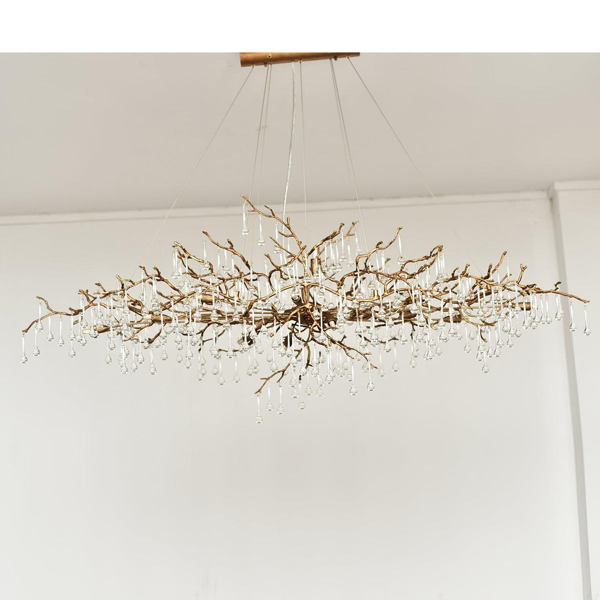 Elyeelle candelabru din alamă și cristal, cu ramuri