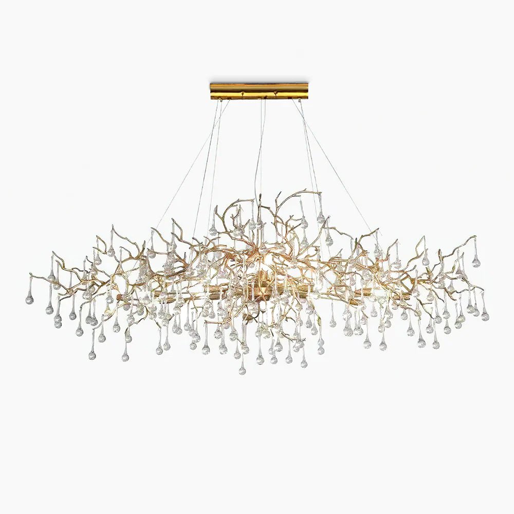 Elyeelle candelabru din alamă și cristal, cu ramuri