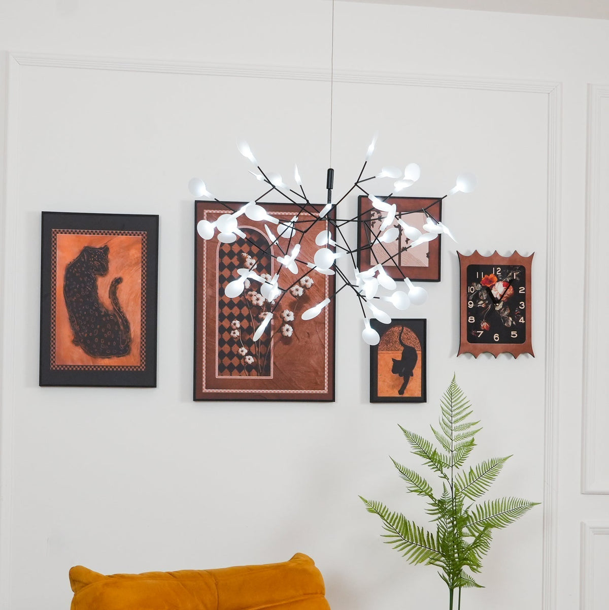 Candelabru negru Firefly LED