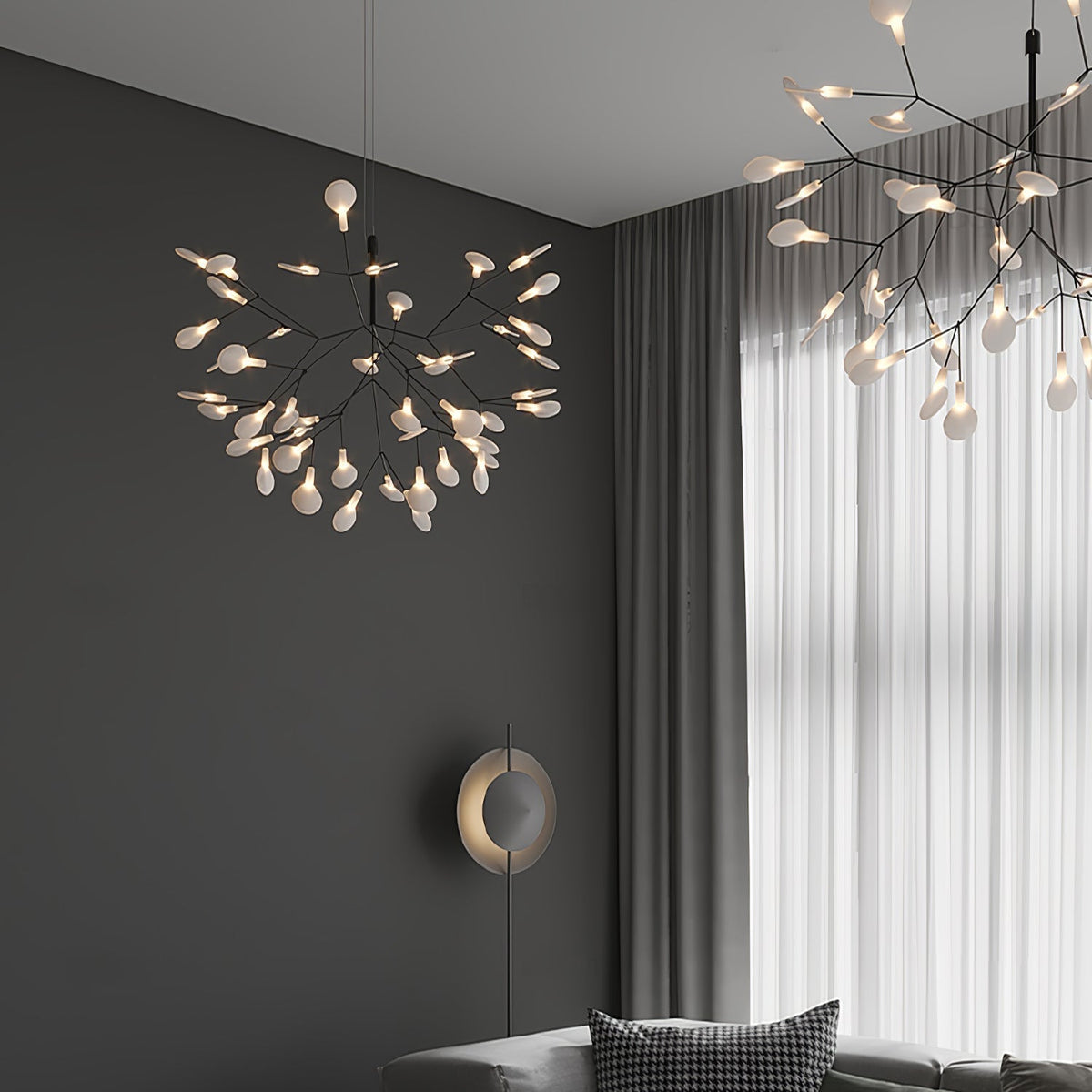 Candelabru negru Firefly LED