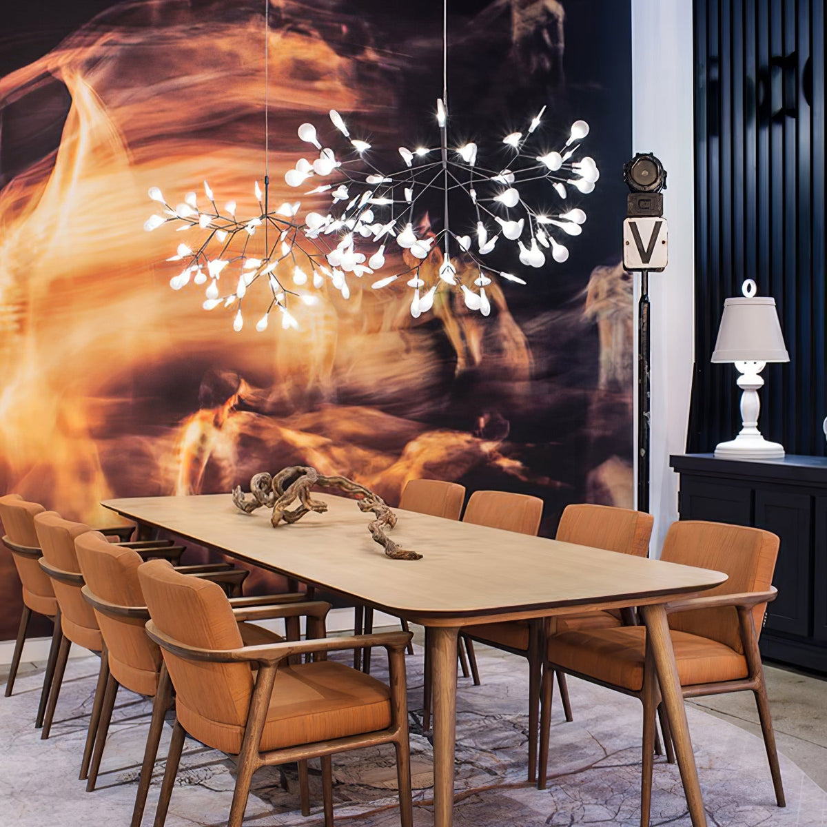 Candelabru negru Firefly LED