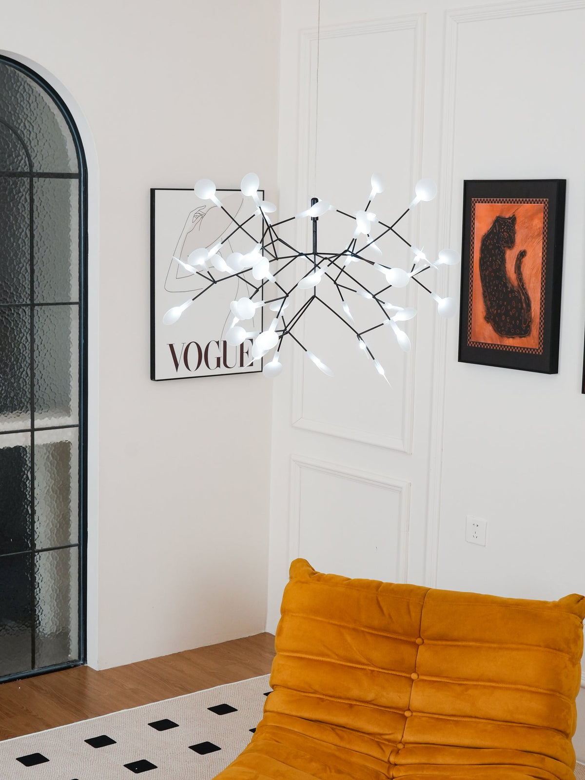 Candelabru negru Firefly LED
