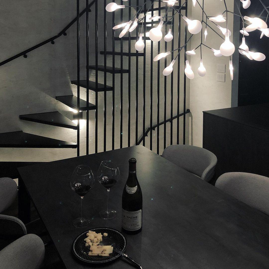 Candelabru negru Firefly LED
