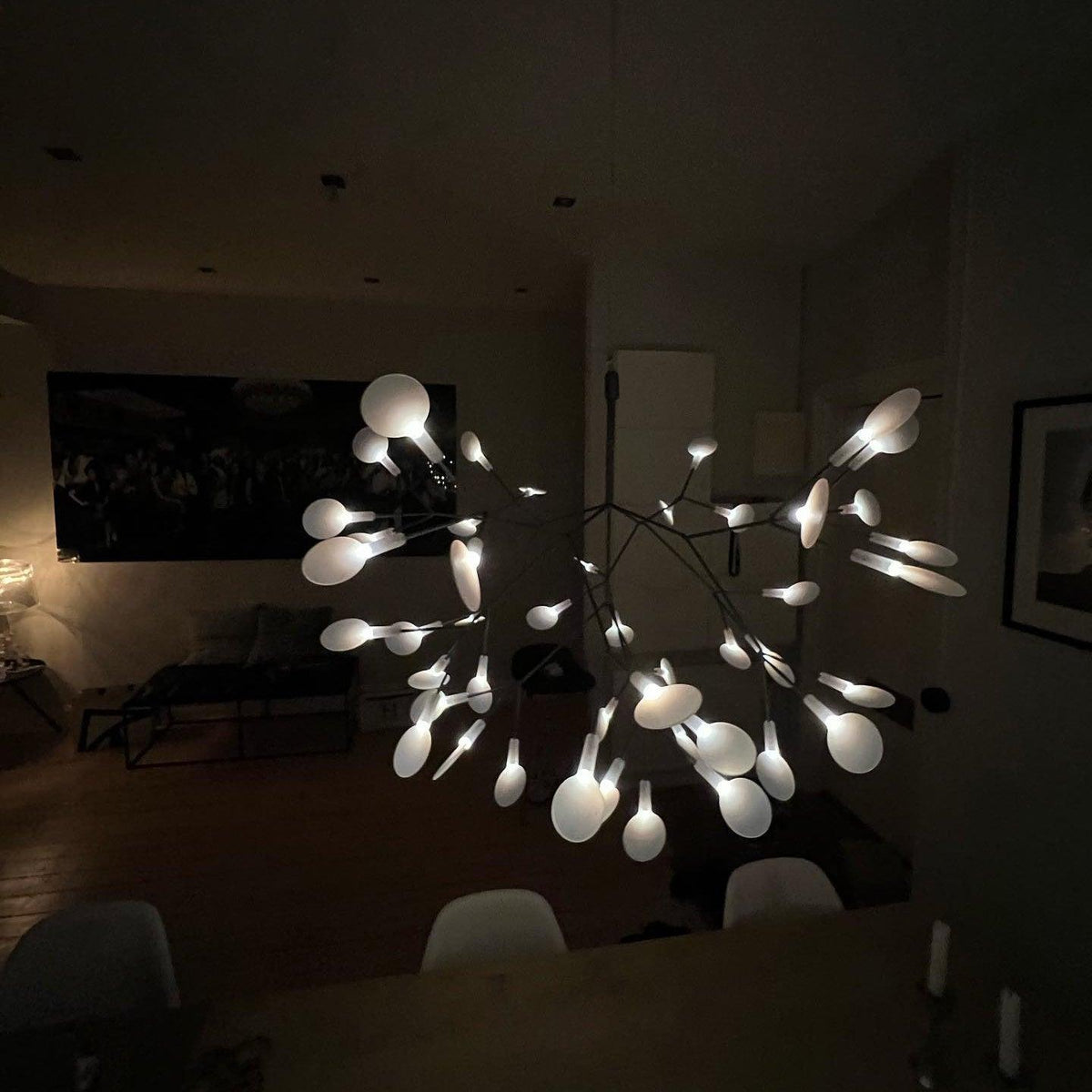 Candelabru negru Firefly LED