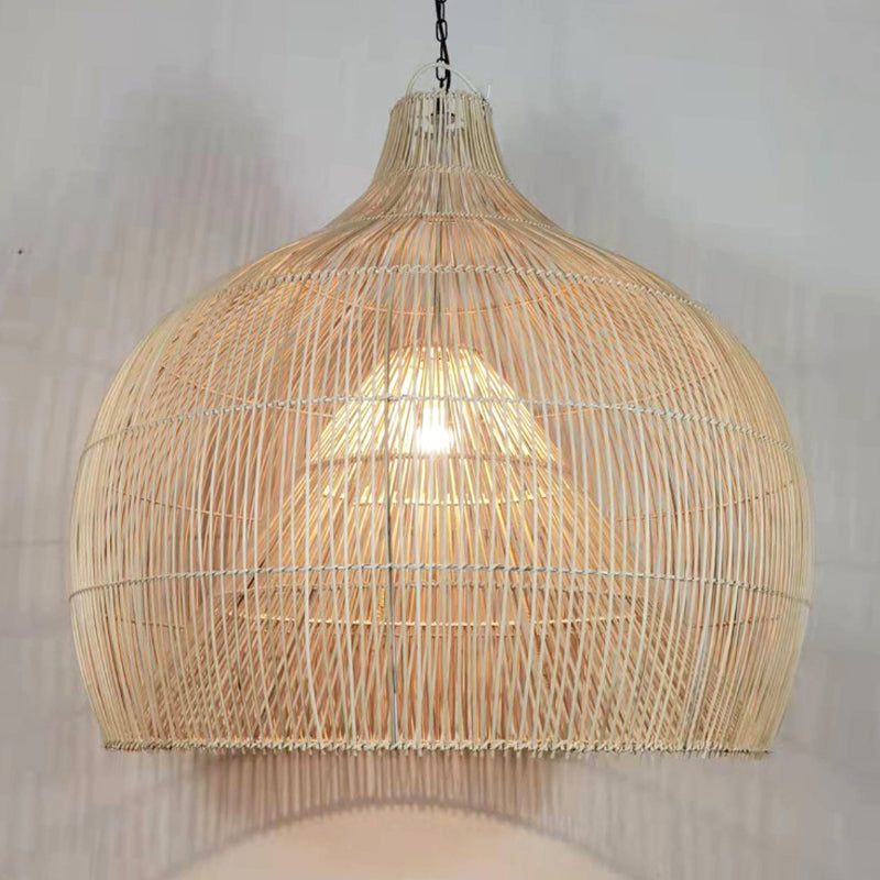 Muto Vintage Handmade ratan lampă suspendată living