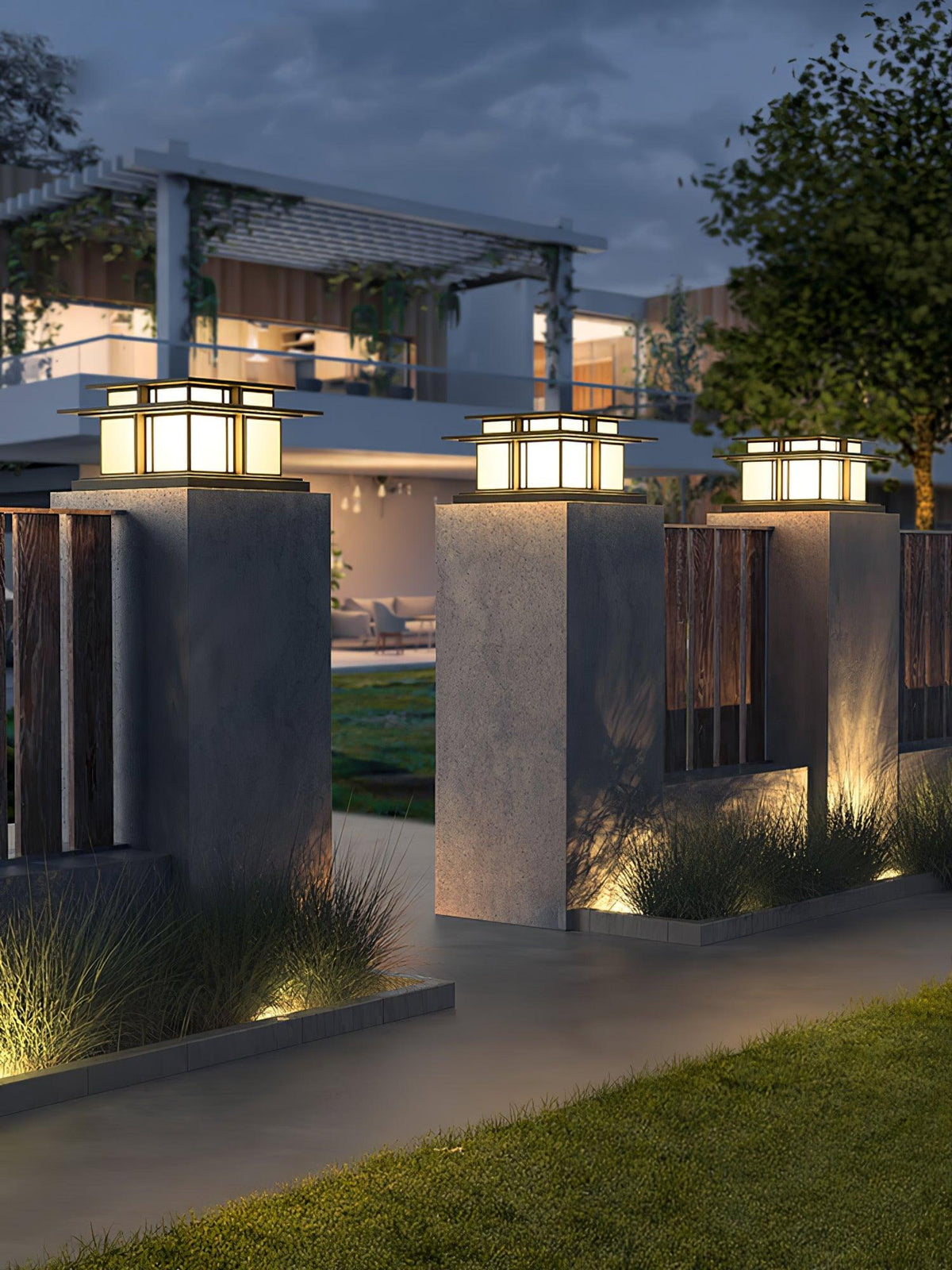 Ebon corp de iluminat pentru exterior, modern