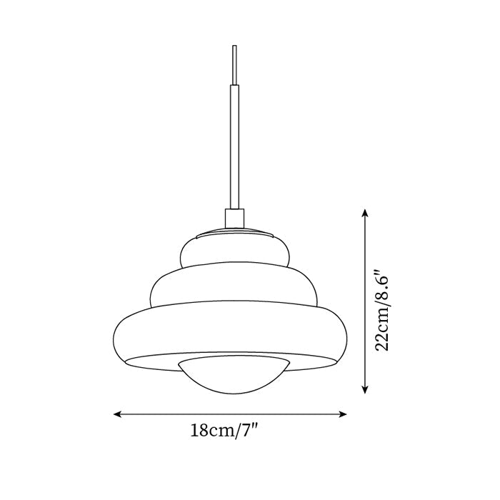 Vortex lampă suspendată retro