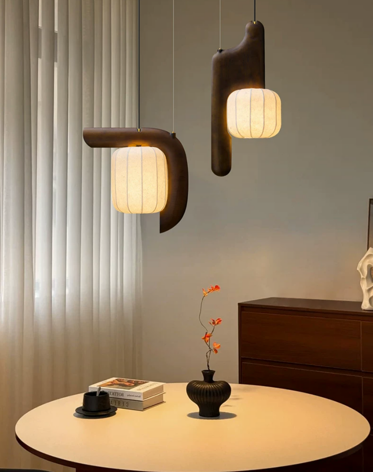 Ulverstone Lampă suspendată din hârtie canelată