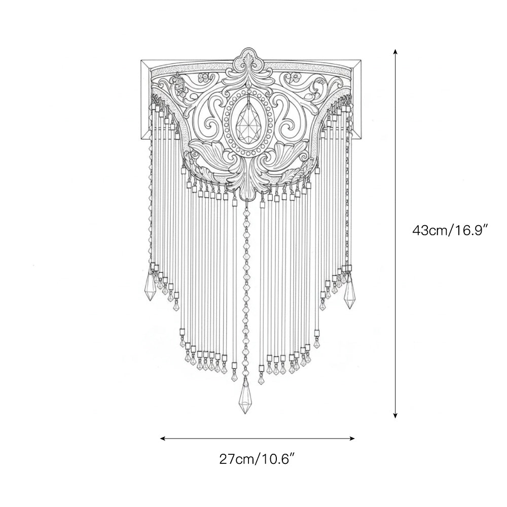 Bow Tie auriu cristal Fringe aplică de perete
