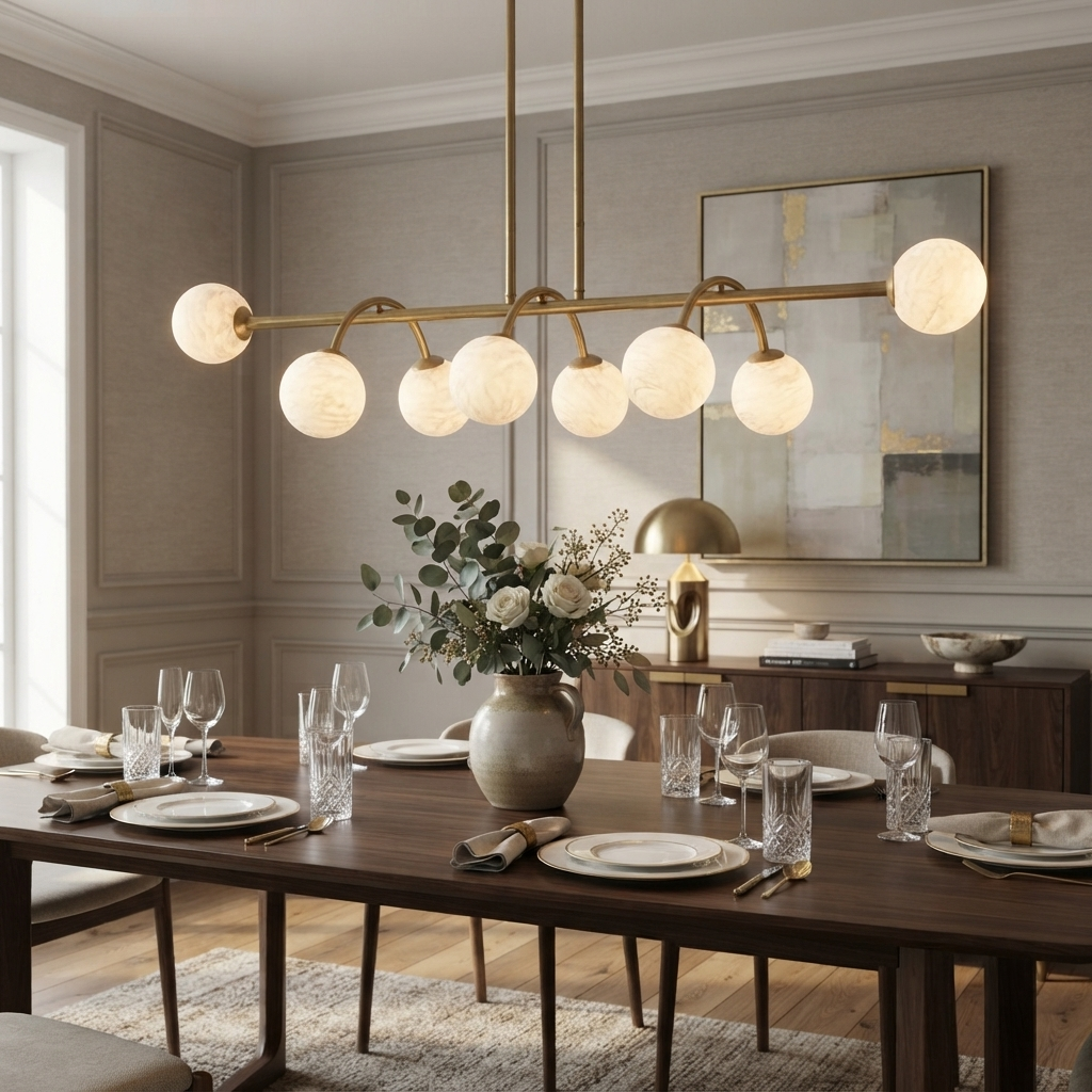 Elmsstone Candelabru din alabastru