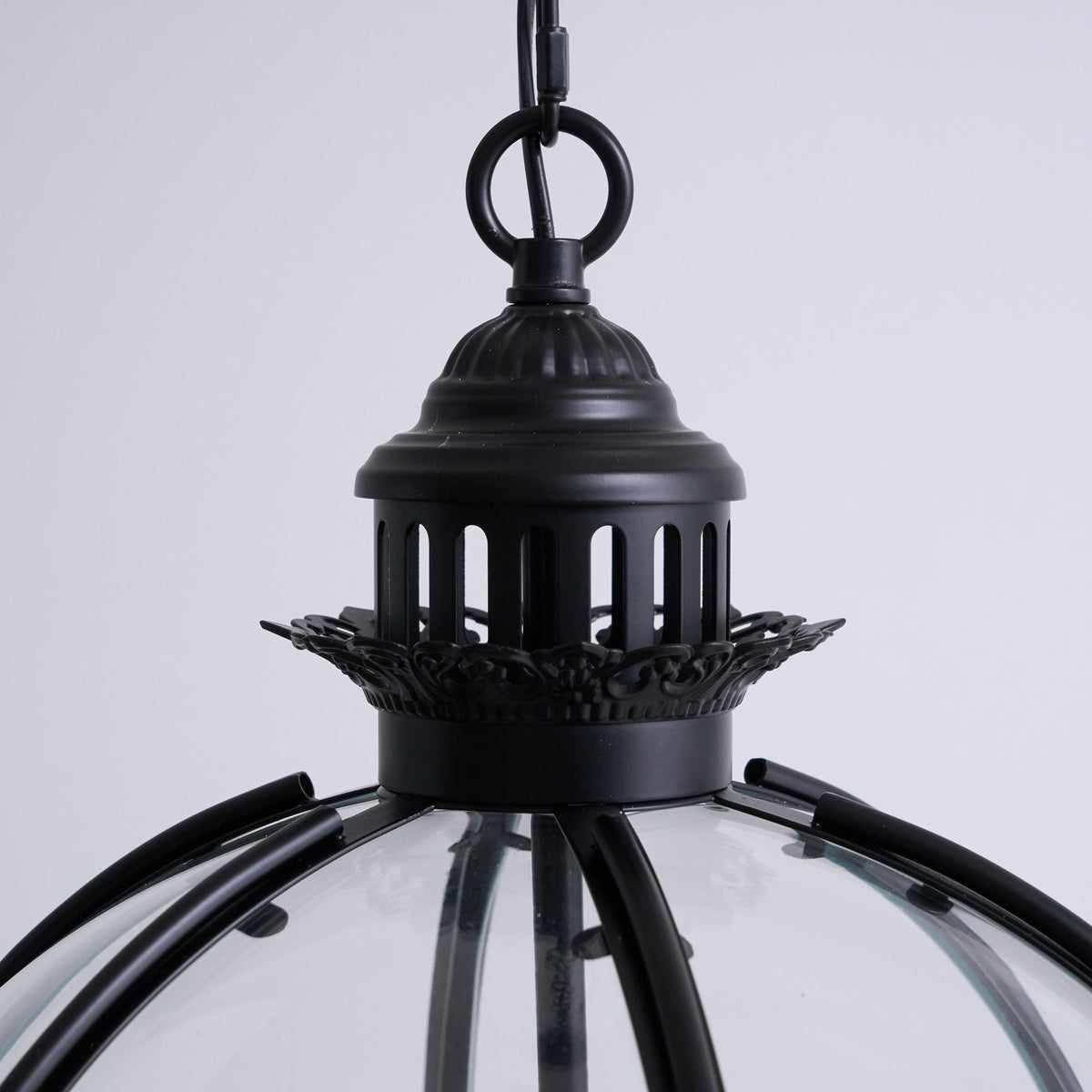 Svelte lampă suspendată din sticlă, vintage, industrială