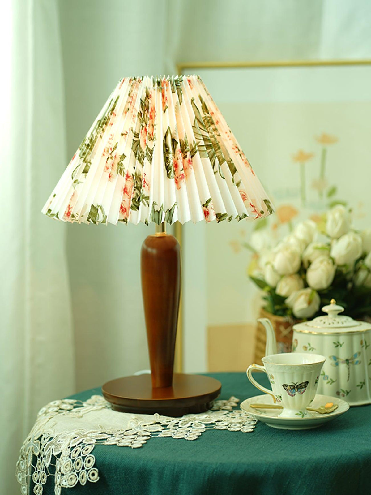 Linorelia lampă de masă modernă cu abajur textil