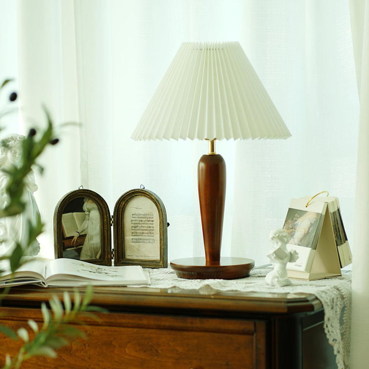 Linorelia lampă de masă modernă cu abajur textil