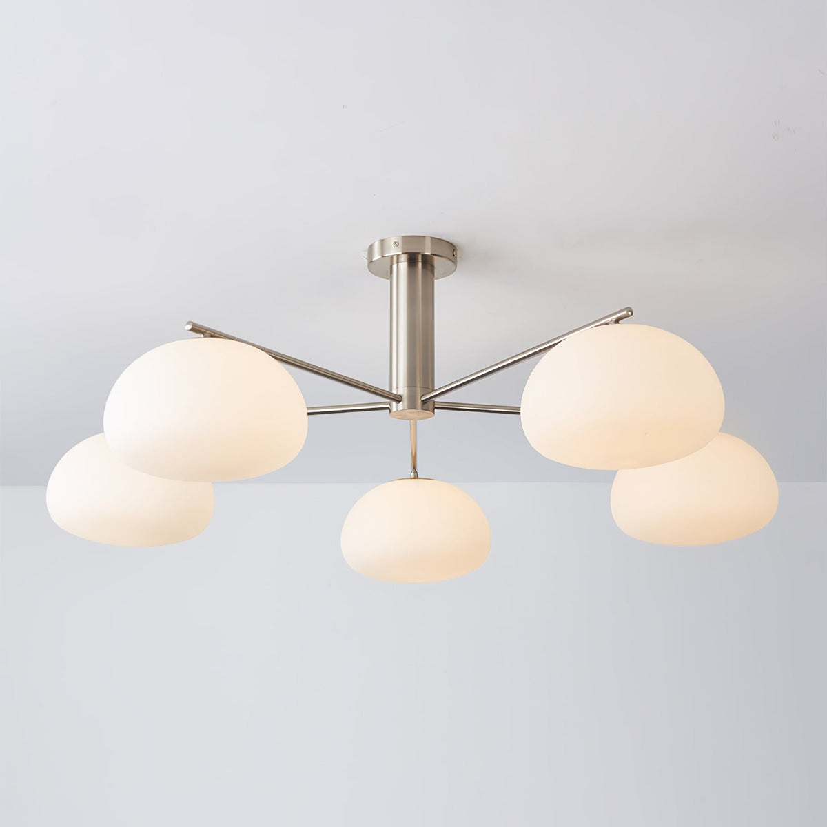 Silva lampă suspendată LED modernă metal Multi sticlă Glob Abajur alb pentru dormitor living, auriu/Nichel