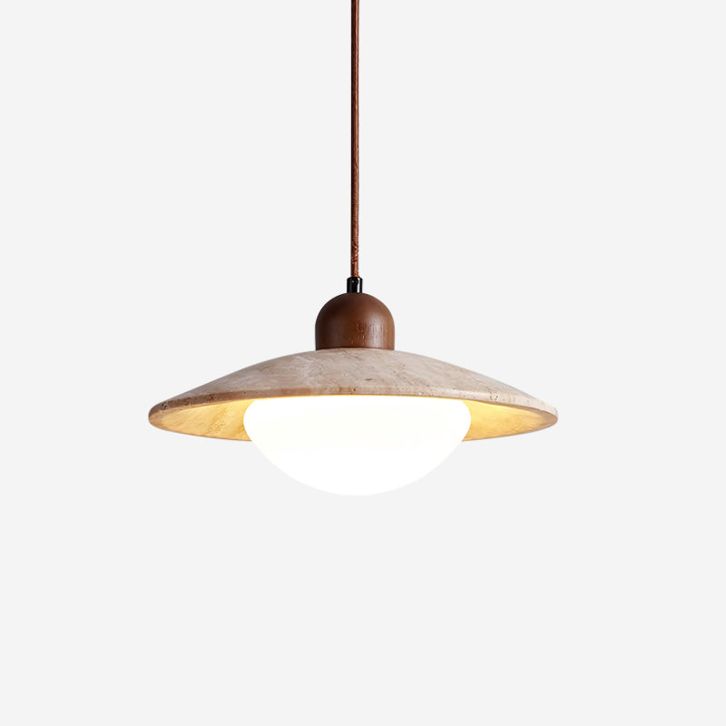Luxen lampă suspendată din travertin, minimalistă