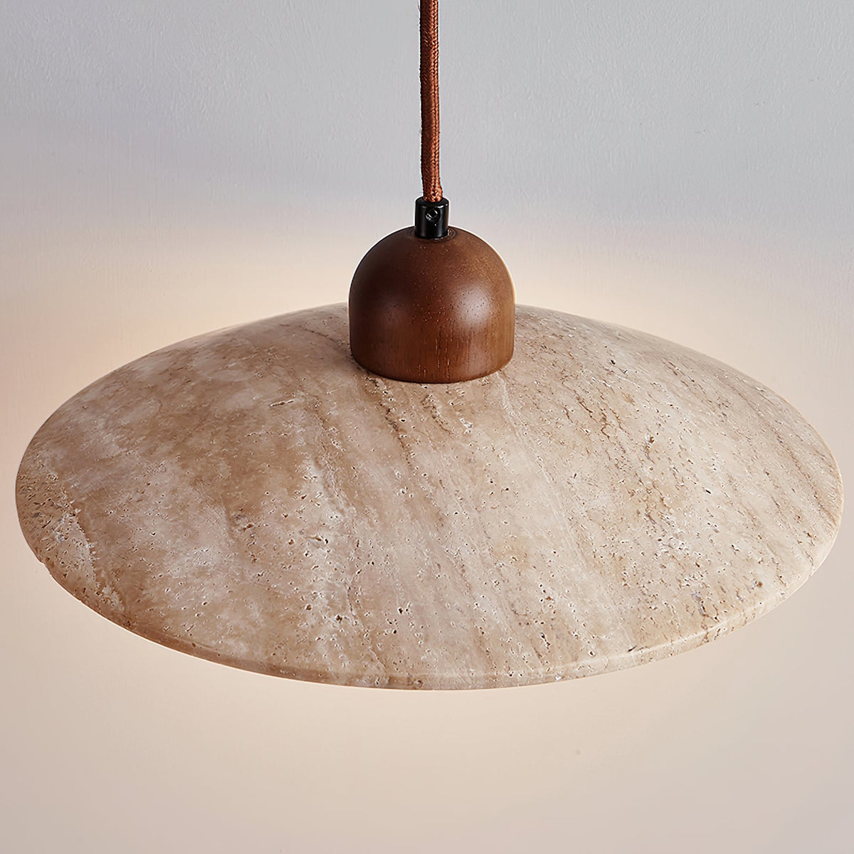 Luxen lampă suspendată din travertin, minimalistă