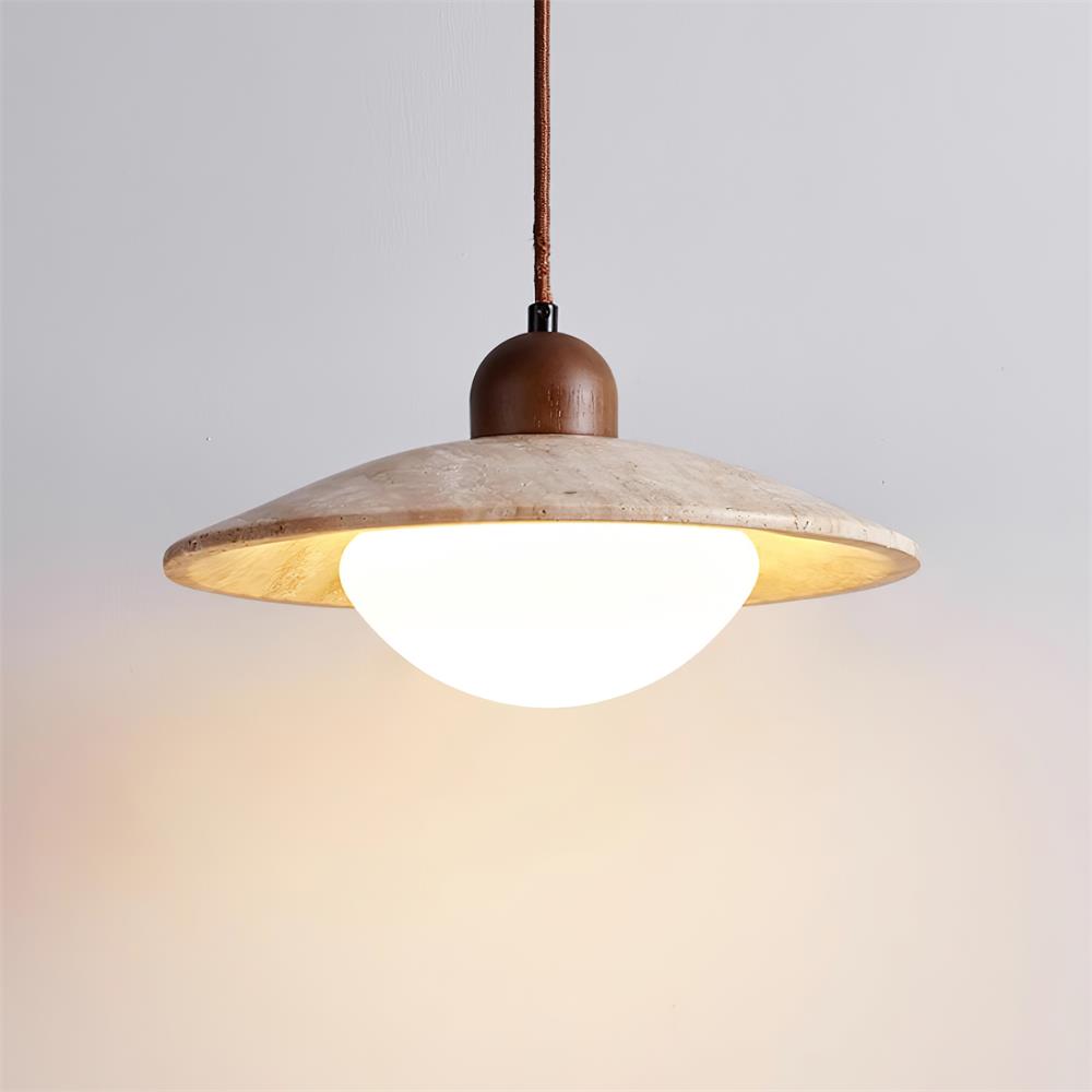Luxen lampă suspendată din travertin, minimalistă