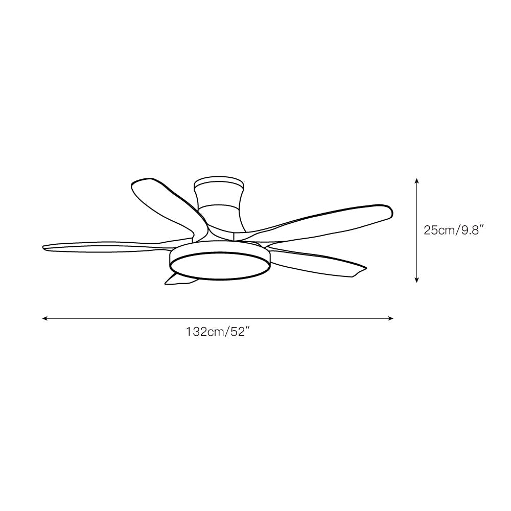 Teriinena ventilator de tavan cu lumină
