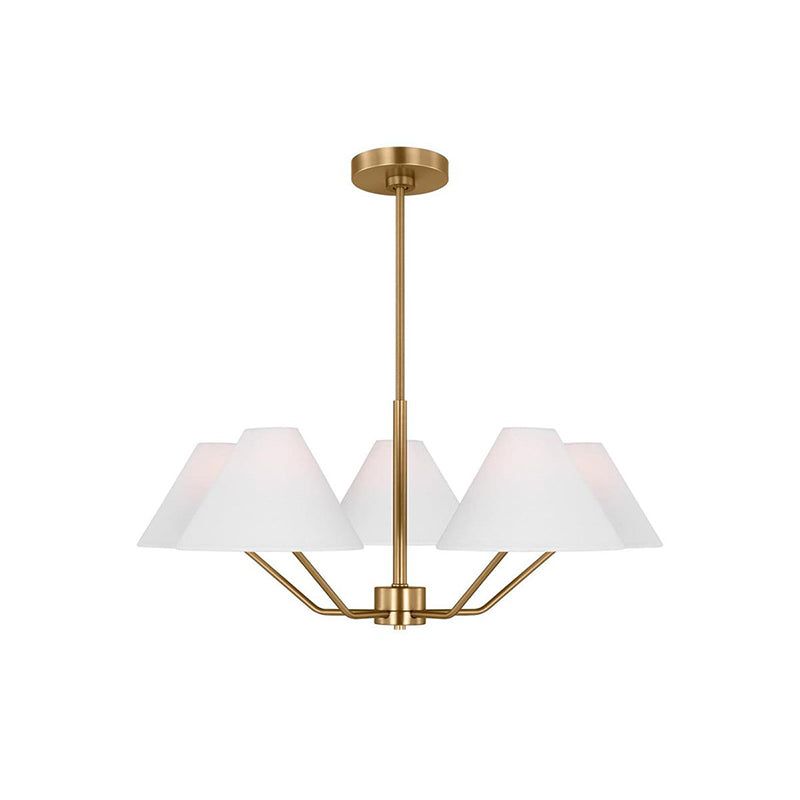 Kevenor candelabru din alamă și material textil, modern, conic