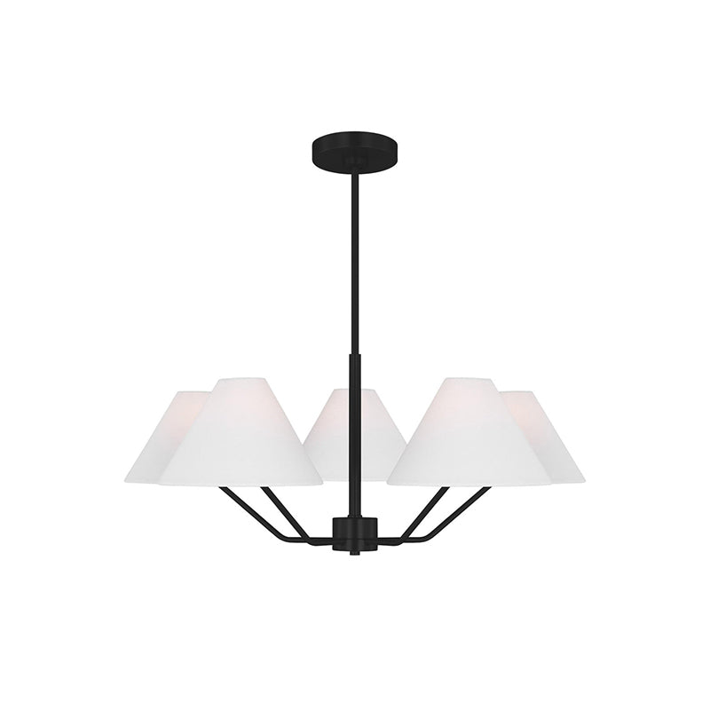 Kevenor candelabru din alamă și material textil, modern, conic
