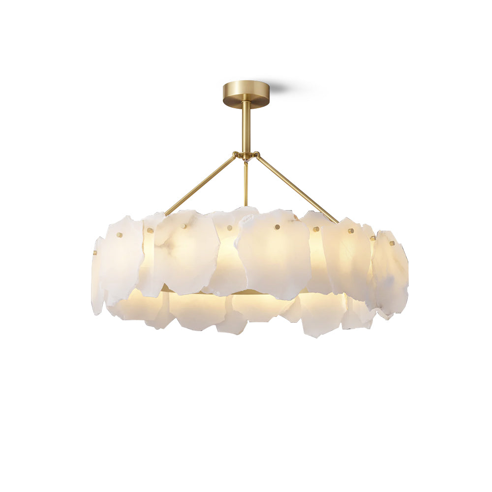 Telen candelabru cu straturi din alabastru
