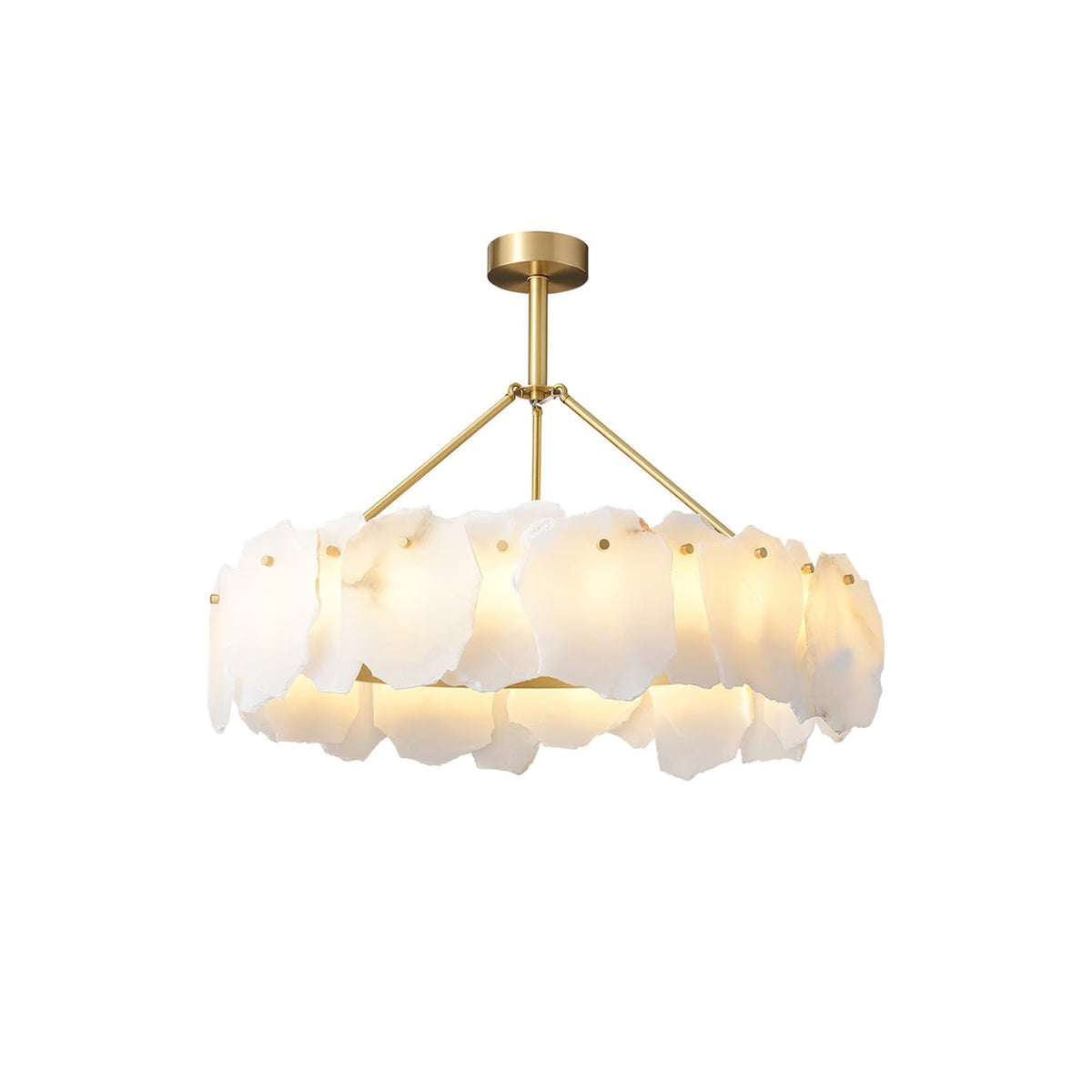 Telen candelabru cu straturi din alabastru