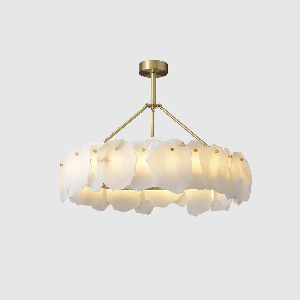 Telen candelabru cu straturi din alabastru